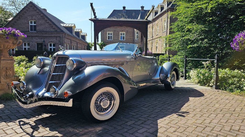 1979 Auburn Speedster Boattail, Cabriolet, Particulier, 170 pk, Zilver of Grijs