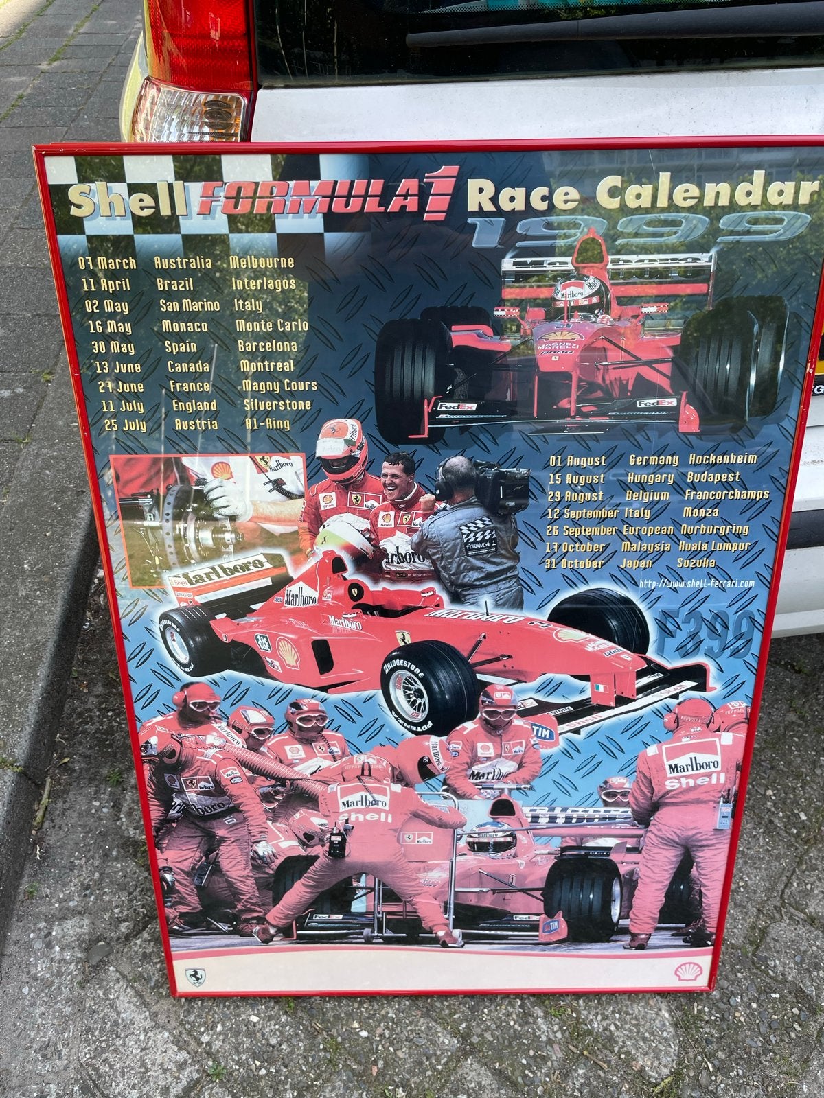 Shell Formule 1 Race Kalender 1997 en 1999 Posters, Verzamelen, Ophalen, Gebruikt, Formule 1