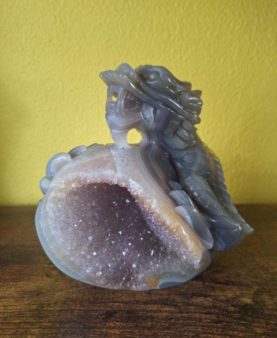 KOOPJE // Draak amethist & agaat 1,1 kg, Verzenden, Nieuw
