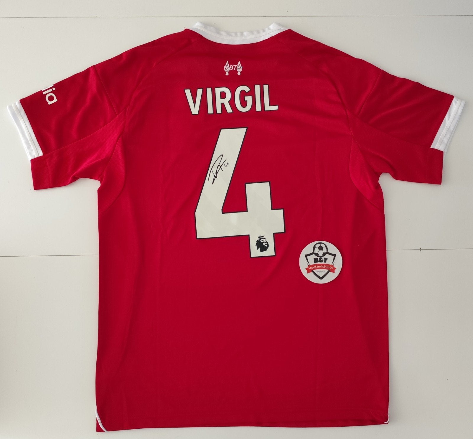 Gesigneerd Liverpool voetbalshirt Virgil van Dijk, Shirt, Verzenden, ., Zo goed als nieuw