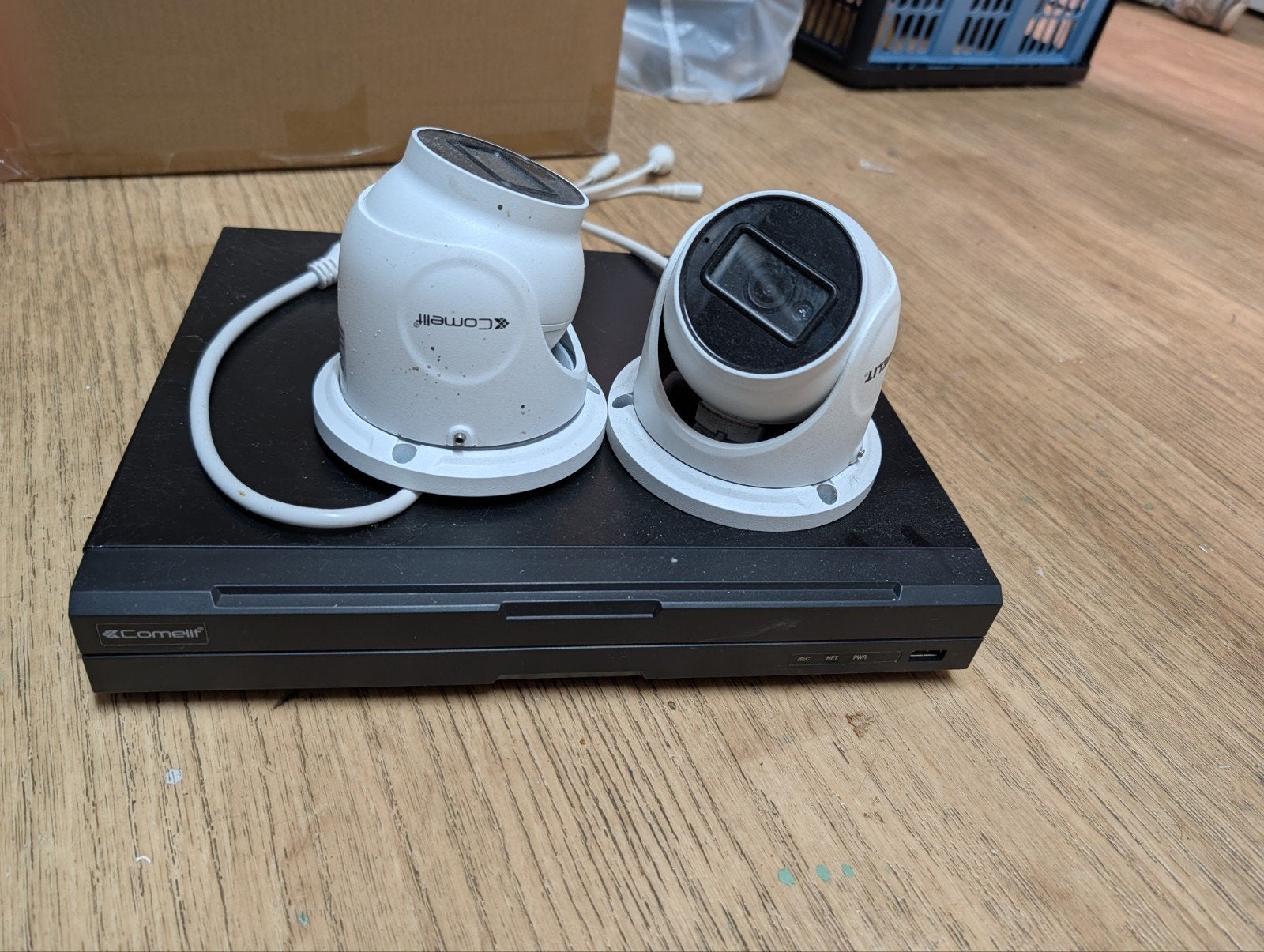 Comelit IP Beveiligingsset: 2 Turret Camera's & NVR 1TB HDD, Ophalen of Verzenden, Gebruikt, Buitencamera