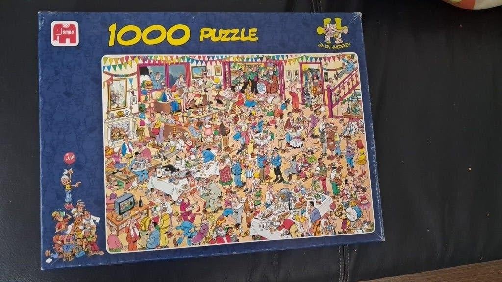 Jan van Haasteren verjaardag 1000 stukjes compleet, Ophalen, 500 t/m 1500 stukjes, Zo goed als nieuw, Legpuzzel