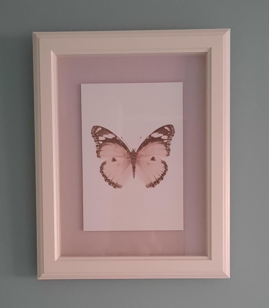 Leuke vlinder schilderij, Minder dan 50 cm, Ophalen of Verzenden, Minder dan 50 cm, Print