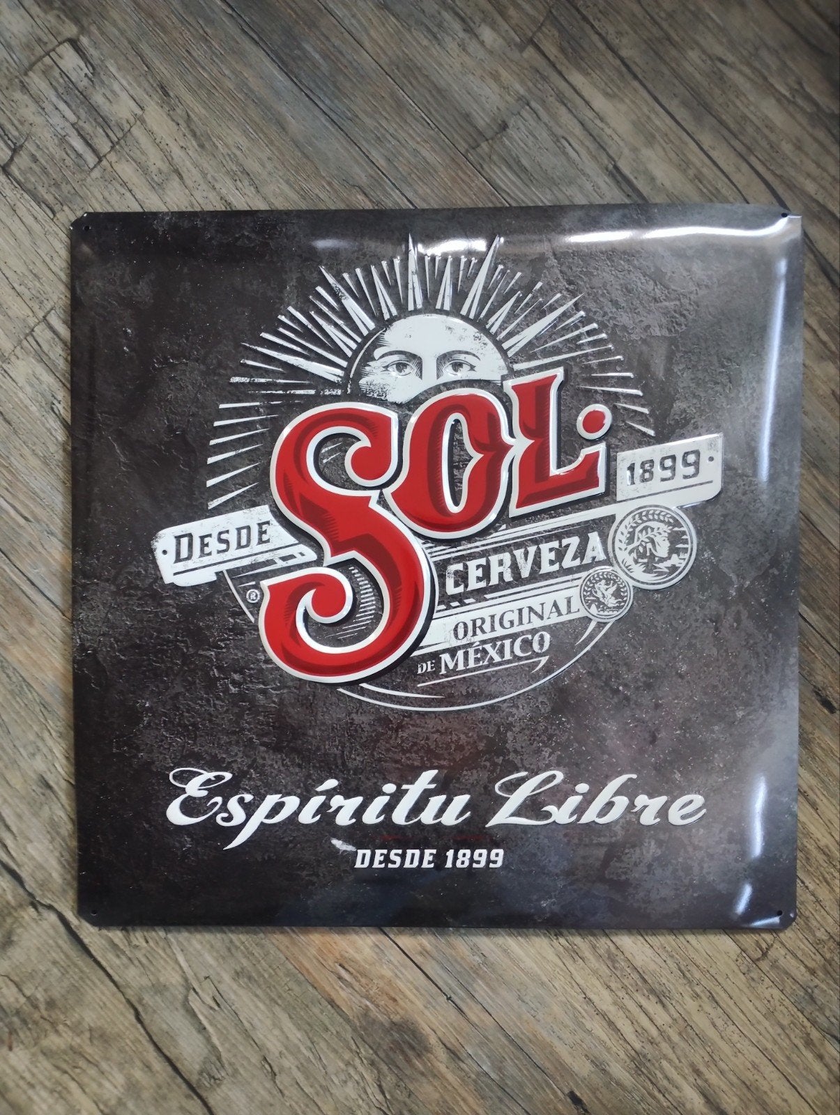 Sol Cerveza bier reclamebord, Verzamelen, Biermerken, Ophalen of Verzenden, Nieuw, Reclamebord, Plaat of Schild, Overige merken