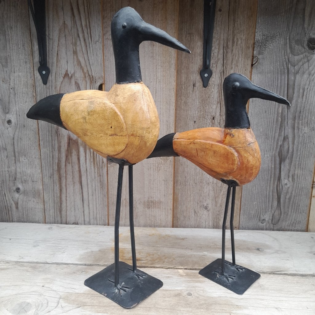 2 vogel sculpturen, Art deco, Zwart, Beeld, Vogel