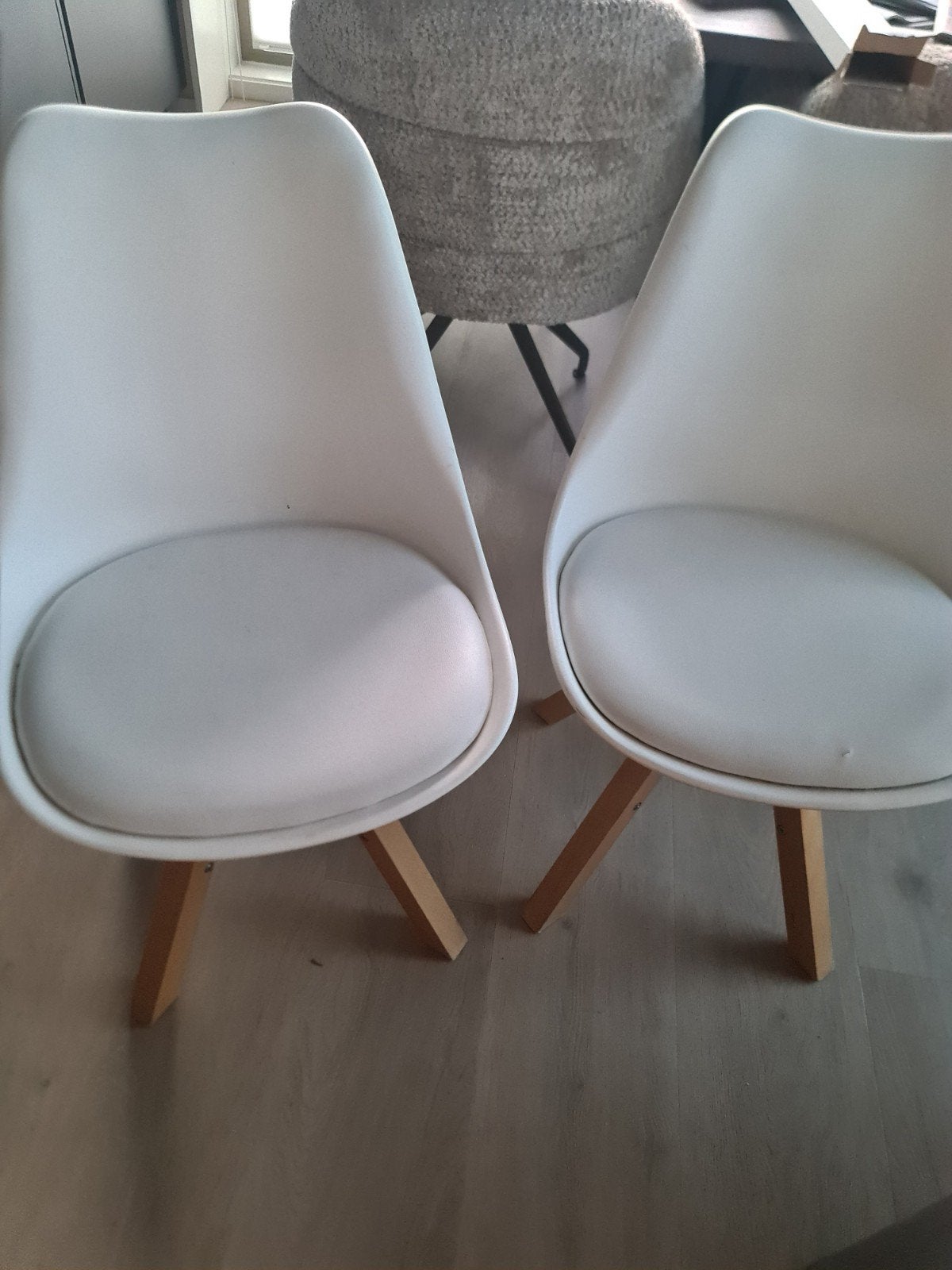Set van 4 eetkamerstoelen, Ophalen, Gebruikt, Wit, Vijf, Zes of meer stoelen