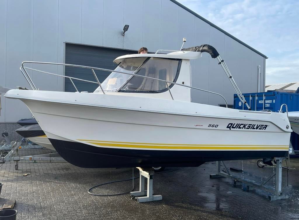 QuickSilver TIMONIER 5,60 Pilothouse zeevisboot, Ophalen, Zo goed als nieuw, Quicksilver, Elektrische start