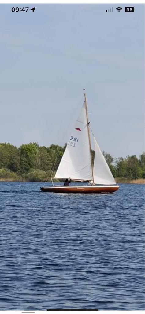 Complete Pampus houten open kajuit wedstrijd zeilboot, Watersport en Boten, Open zeilboten, Gebruikt, Ophalen