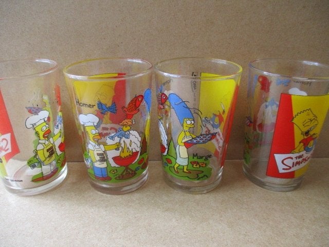 adv11208 simpsons glas 4, Ophalen, Overige figuren, Gebruikt, Overige typen
