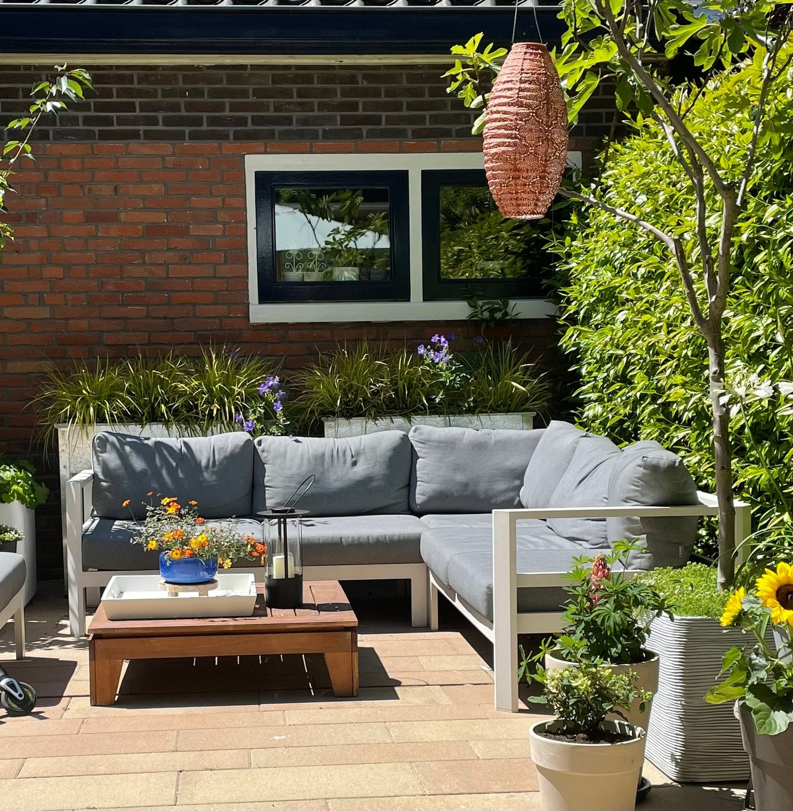 Modulaire loungeset Hartman, Ophalen, Gebruikt, 6 zitplaatsen, Aluminium