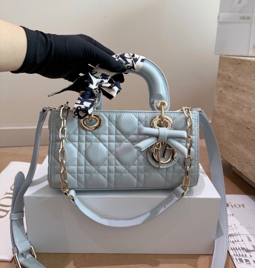 Dior lady d-joy tas blauw, Ophalen of Verzenden, Nieuw, Blauw, Handtas