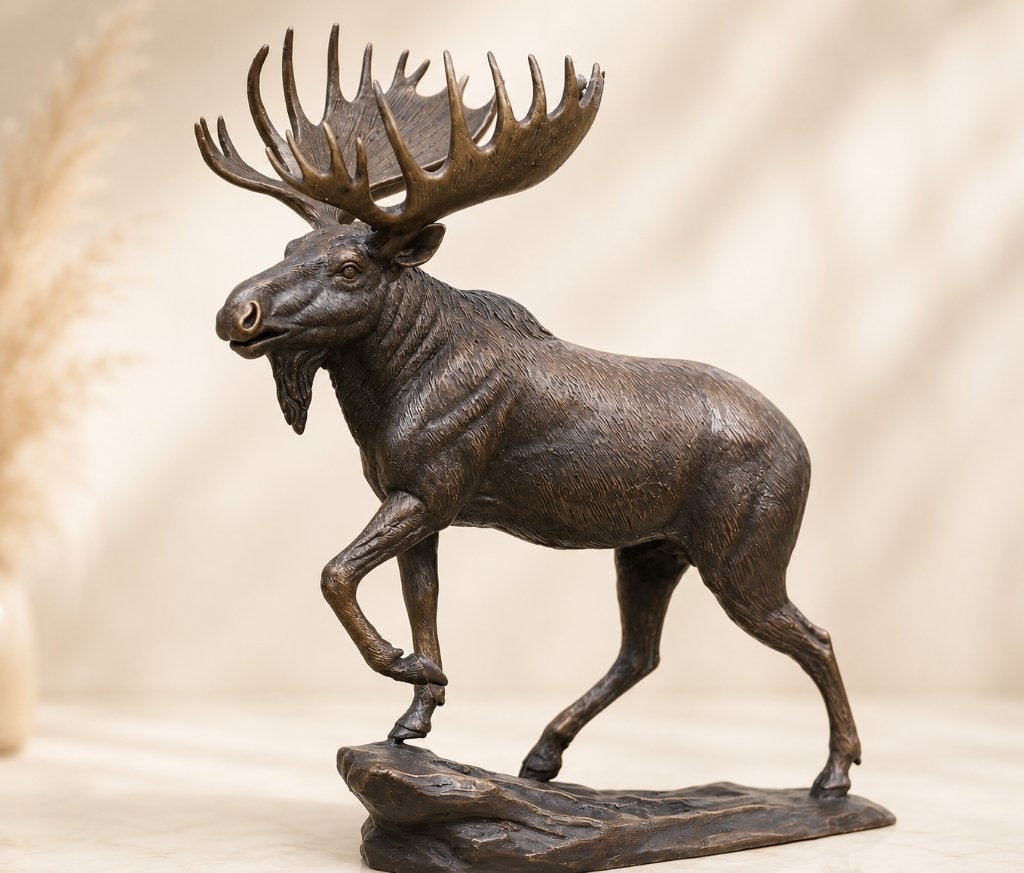 ELAND // BRONZEN BEELD / WILD DIER/ TUINBEELD/ hert, Ophalen of Verzenden, Nieuw, Hert, Beeldje of Figuurtje