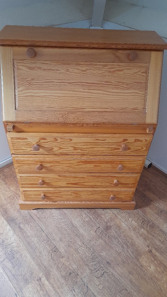 IKEA grenen secretaire met 4 laden, Ophalen, Gebruikt, ?