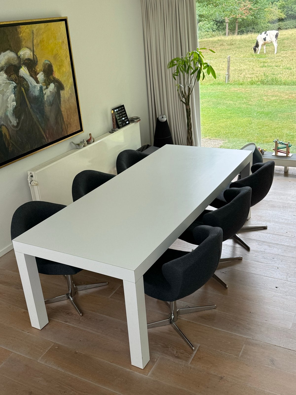 Design Tafel Bauhaus Stijl - Ludwig Mies van der Rohe, Overige materialen, Gebruikt, 100 tot 150 cm, 200 cm of meer