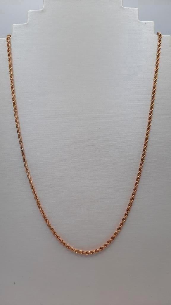 gouden rope ketting 14kt, Www.bredajuwelier.nl, Nieuw, Ophalen of Verzenden, Www.bredajuwelier.nl