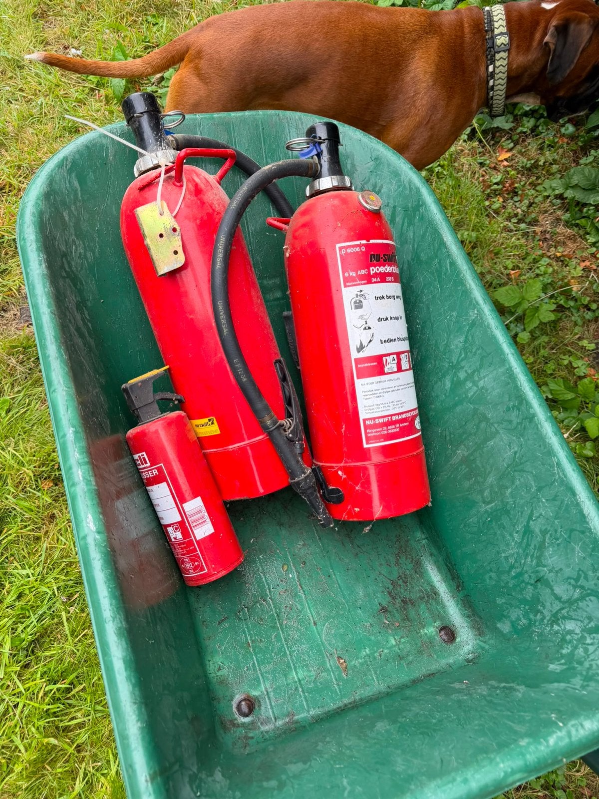 Gratis Brandblussers - 3 stuks, Huis en Inrichting, Brandblussers en Brandkasten, Ophalen, Gebruikt, Brandblusser