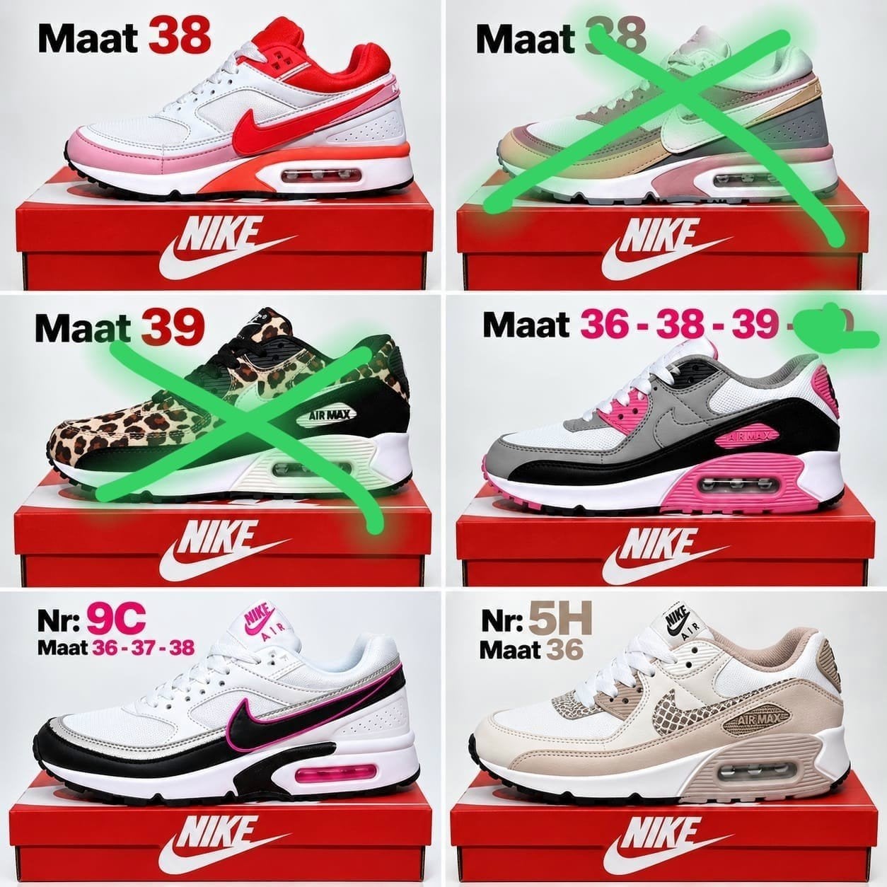 Nike air max BW classic 36 tm 47 verschillende kleuren, Kleding | Dames, Ophalen of Verzenden, Nieuw, Overige kleuren, Sneakers of Gympen