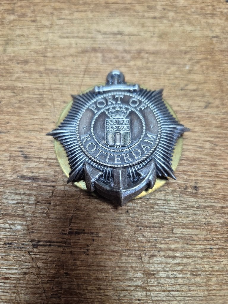 'Port of Rotterdam' havendienst uniform insignia zeldzaam!, Ophalen of Verzenden, Overige soorten, Nederland, Embleem of Badge