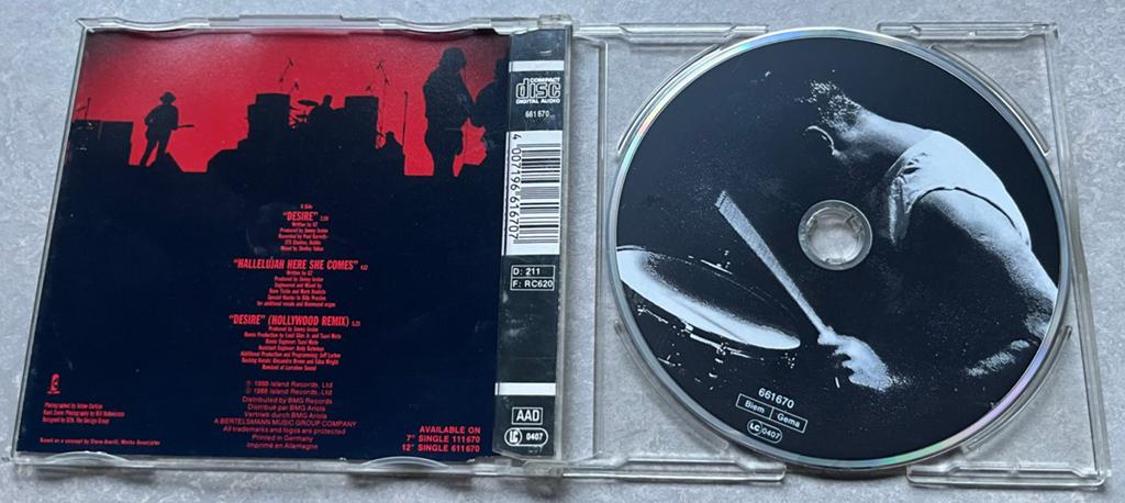 U2 - Desire CD Single (1988), Cd's en Dvd's, Cd Singles, Gebruikt, Pop, Ophalen of Verzenden