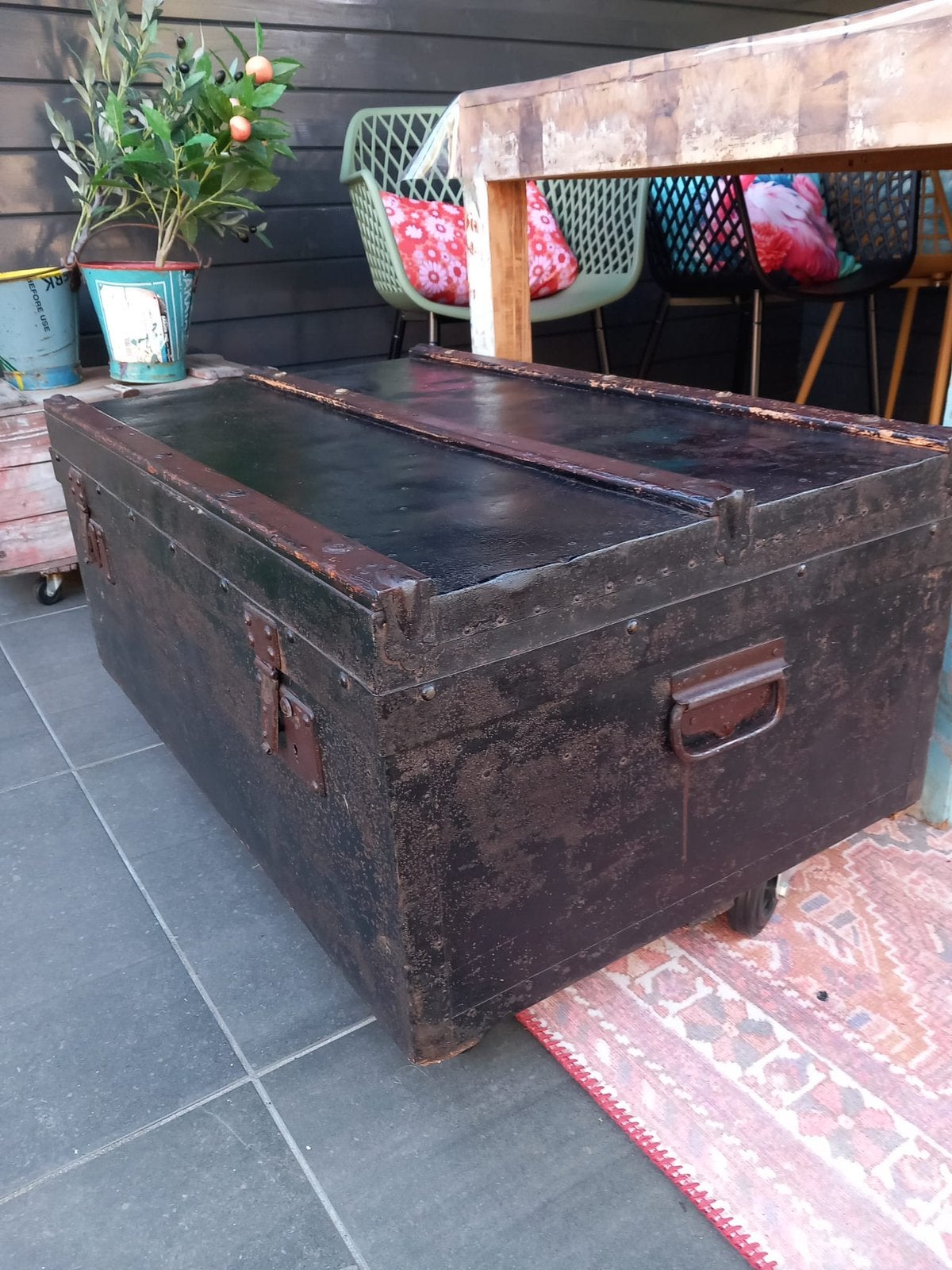 Oude kist/ hutkoffer, Ophalen, Zo goed als nieuw