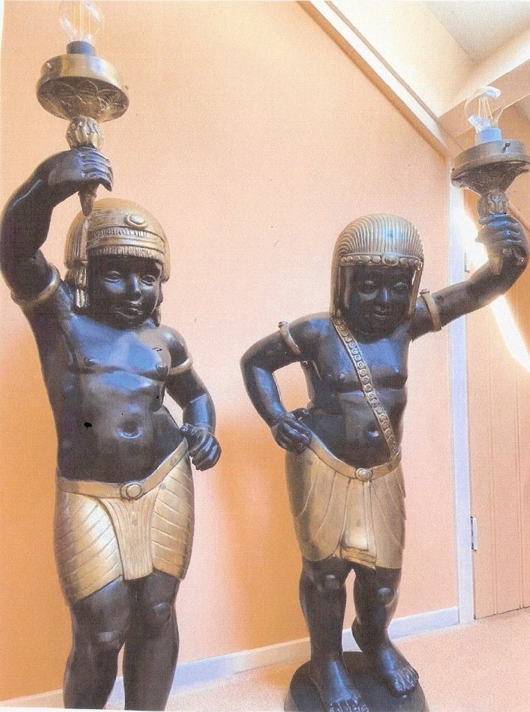 SET GROTE BRONZEN BEELDEN  BLACKAMOOR  SETPRIJS !!, Antiek en Kunst, Ophalen, Brons