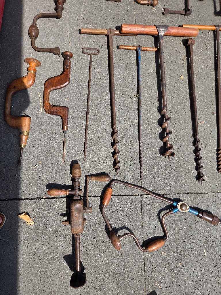 Antiek gereedschap houtboren, Antiek en Kunst, Ophalen of Verzenden