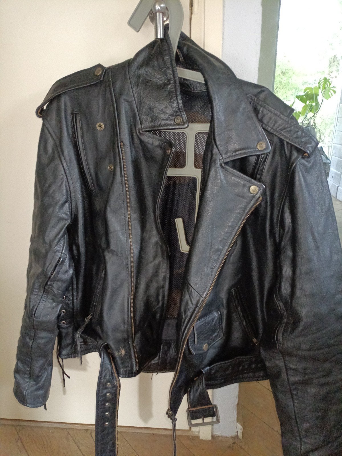 Vintage Leren Motorjack Gillette Maat L - Zwaar en Degelijk, Ophalen, Gillette, Heren, Jas | leer