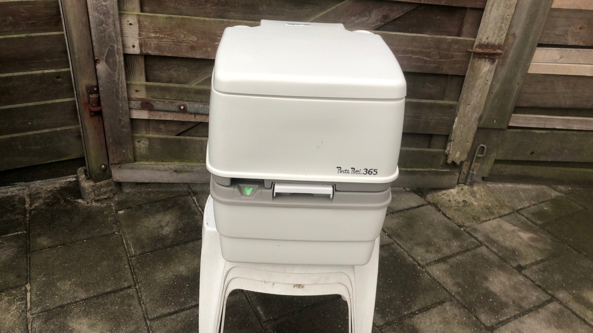 Te koop zgan camping toilet (Porta potti 365, Caravans en Kamperen, Caravan accessoires, Ophalen of Verzenden, Zo goed als nieuw