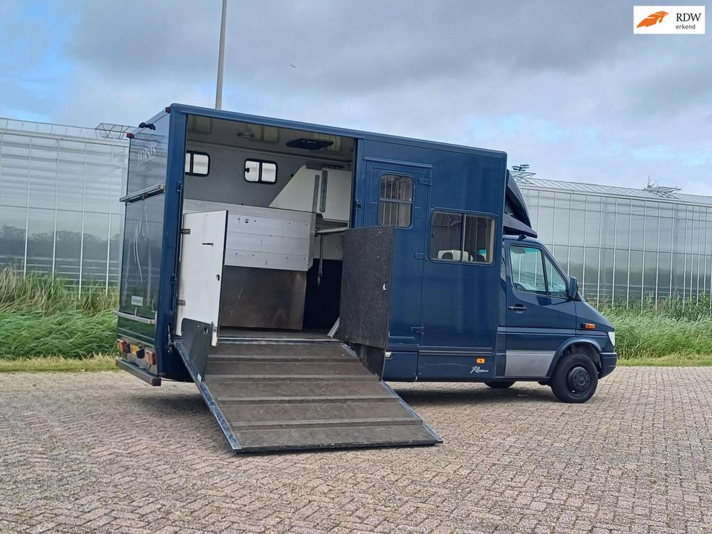 Mercedes-Benz Sprinter Automaat 412 Paardenwagen, Achterwielaandrijving, Gebruikt, Blauw, Bedrijf