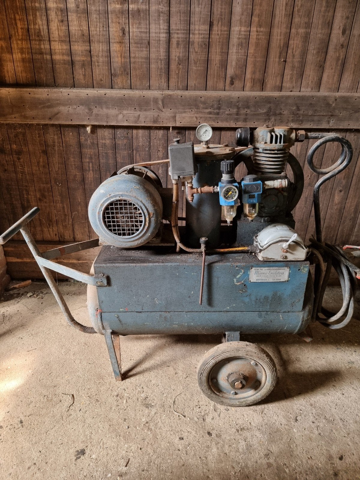 Prachtige Vintage MEA Compressor (Minne Endstra Amsterdam, Ophalen, Gebruikt, 10 bar of meer, 25 tot 100 liter