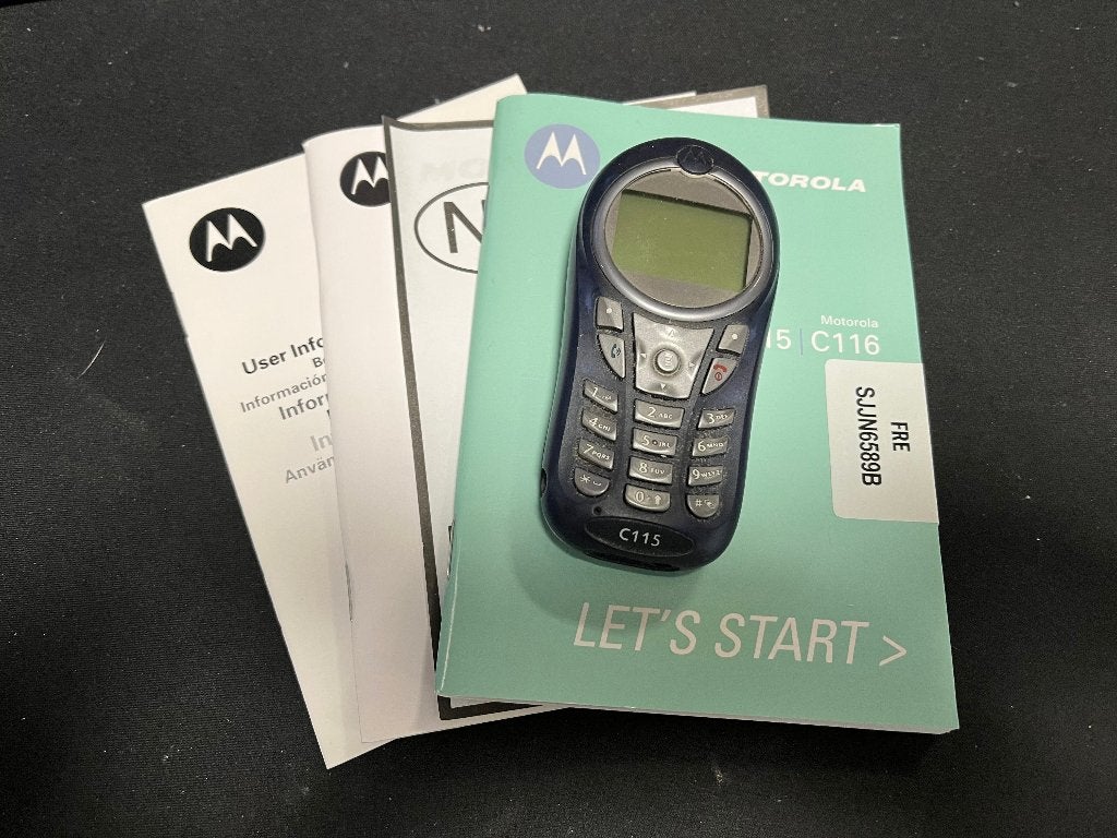 Vintage Motorola C115, Gebruikt, Overige modellen, Blauw, Geen camera