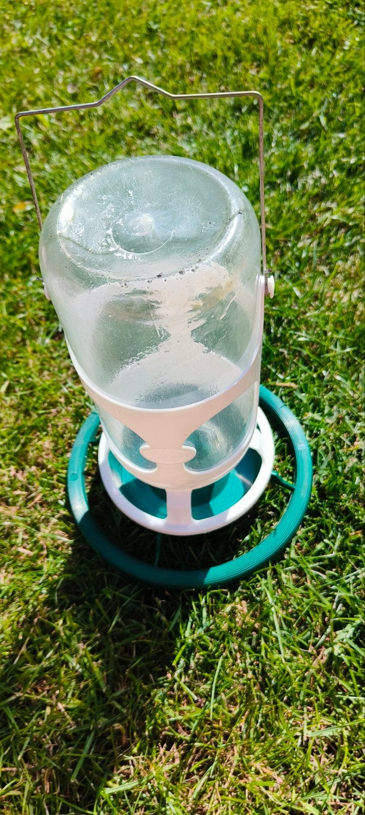 Voedersilo met plastic fles voor pluimvee, Ophalen of Verzenden, Gebruikt, Drinken en Voederen