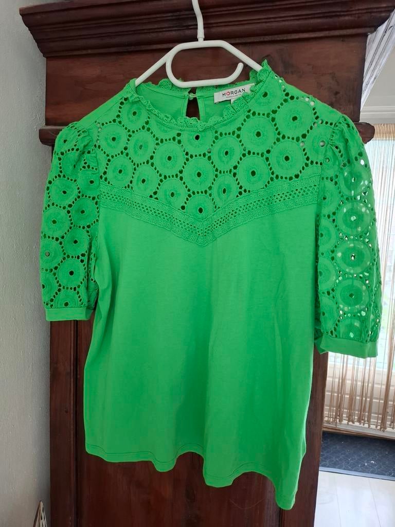 Morgan truitje appelgroen maat l, Kleding | Dames, Maat 38/40 (M), Ophalen of Verzenden, Zo goed als nieuw, Korte mouw