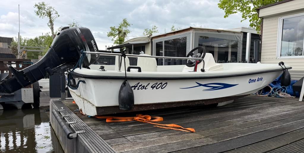 Te koop Atol 400 vis- console boot– Suzuki 9.9 PK, Watersport en Boten, Vis- en Consoleboten, Ophalen, Tot 10 pk, Buitenboordmotor