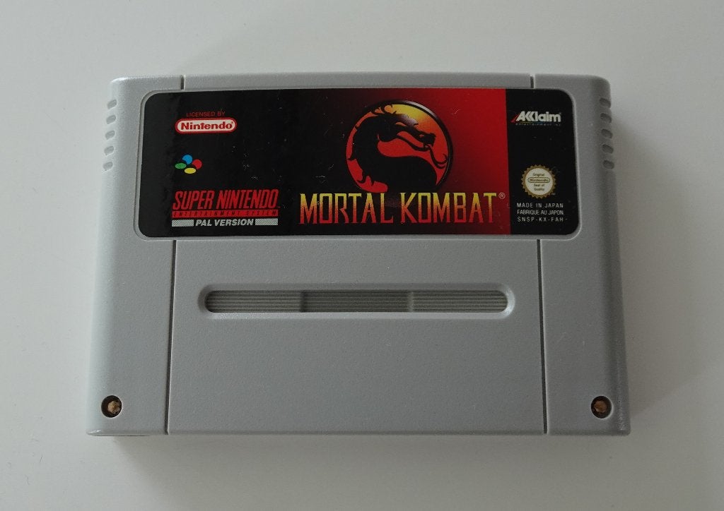 Mortal Kombat voor Super Nintendo, Ophalen, Vechten, 2 spelers, Zo goed als nieuw