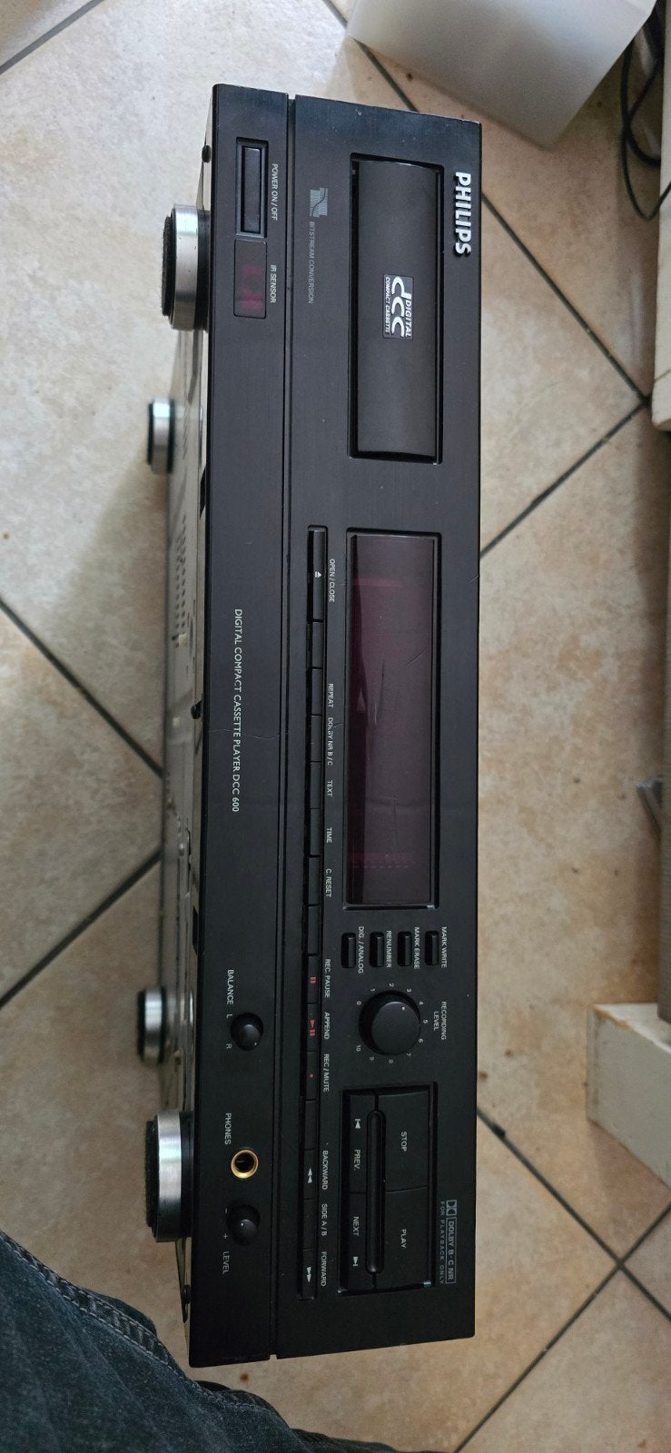 Philips DCC 600 Digital Compact Cassette Deck, Ophalen of Verzenden, Enkel, Philips, Tiptoetsen