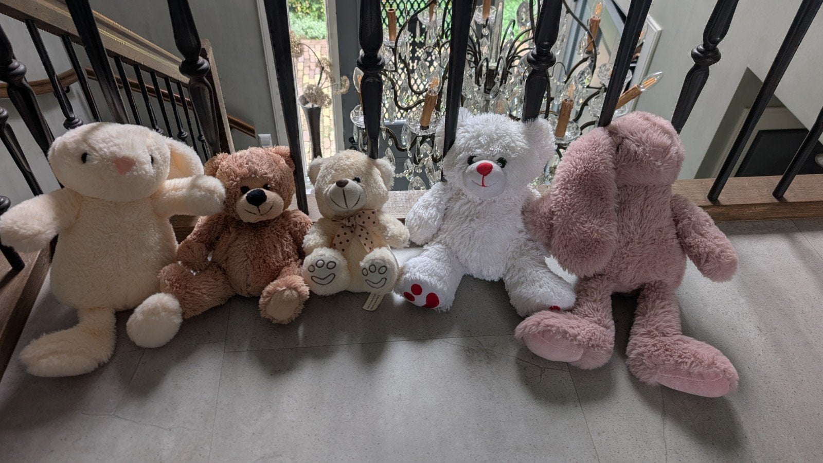 5 zachte knuffels: 2 konijnen en 3 beren, Beer, Ophalen of Verzenden, Zo goed als nieuw, Middelgroot (20 tot 80 cm)