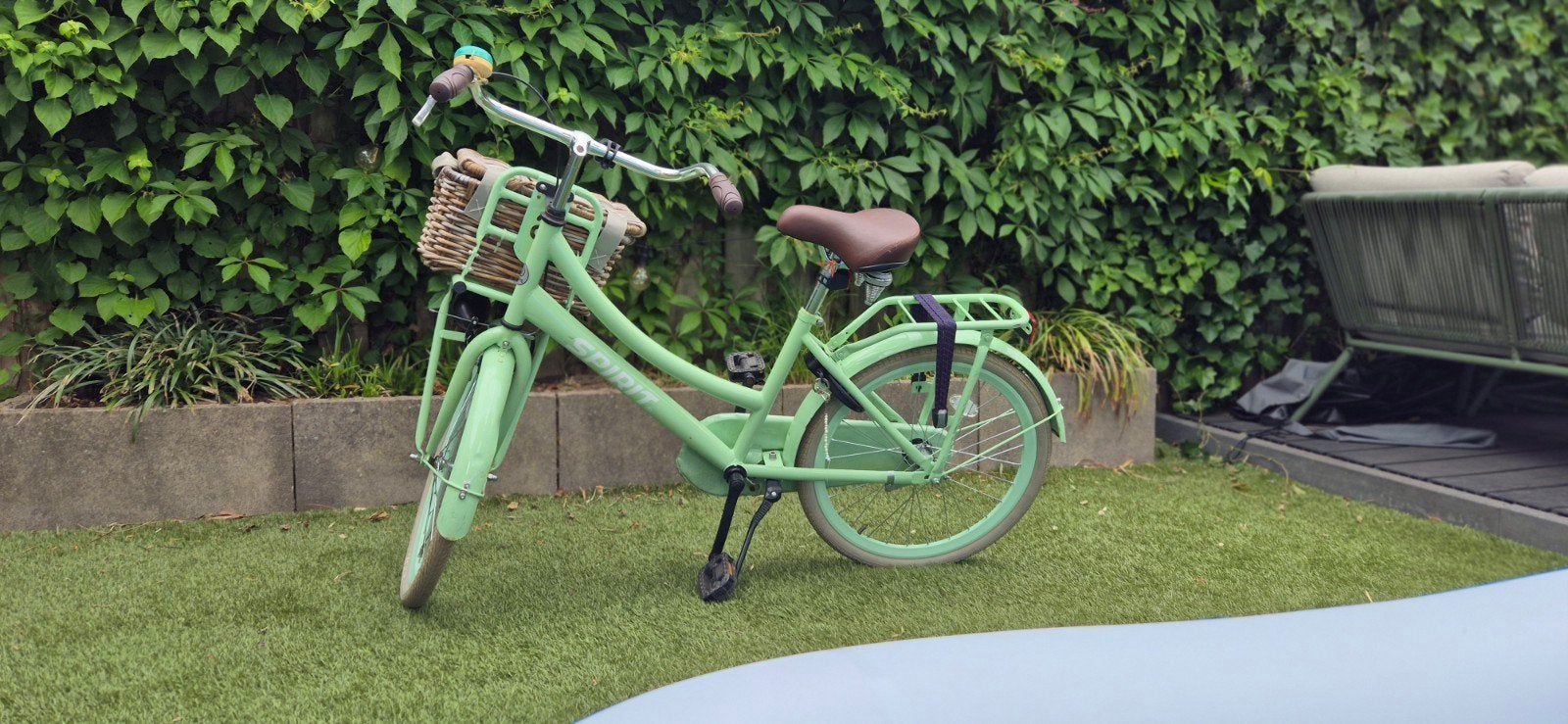 Spirit Meisjesfiets 22 inch - Mintgroen met Mand, Ophalen, Gebruikt, 22 inch