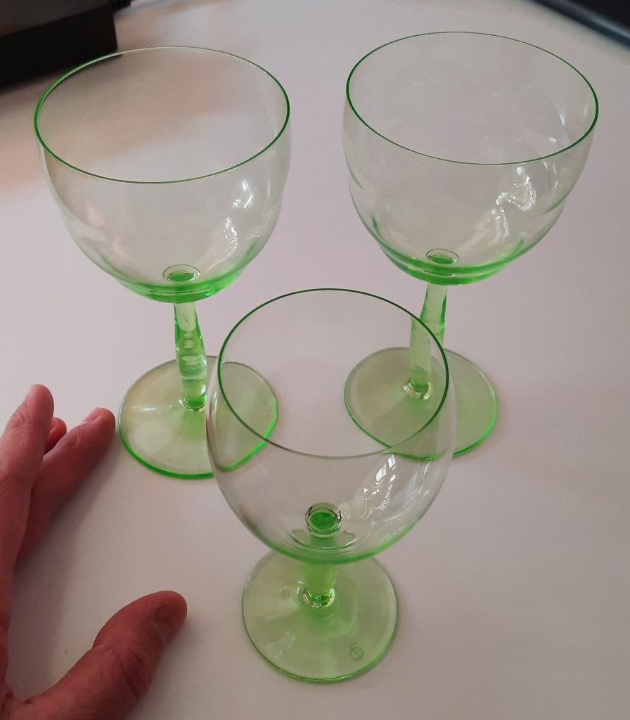 3 glazen annagroen K.P.C. de Bazel Leerdam Glasfabriek, Ophalen of Verzenden