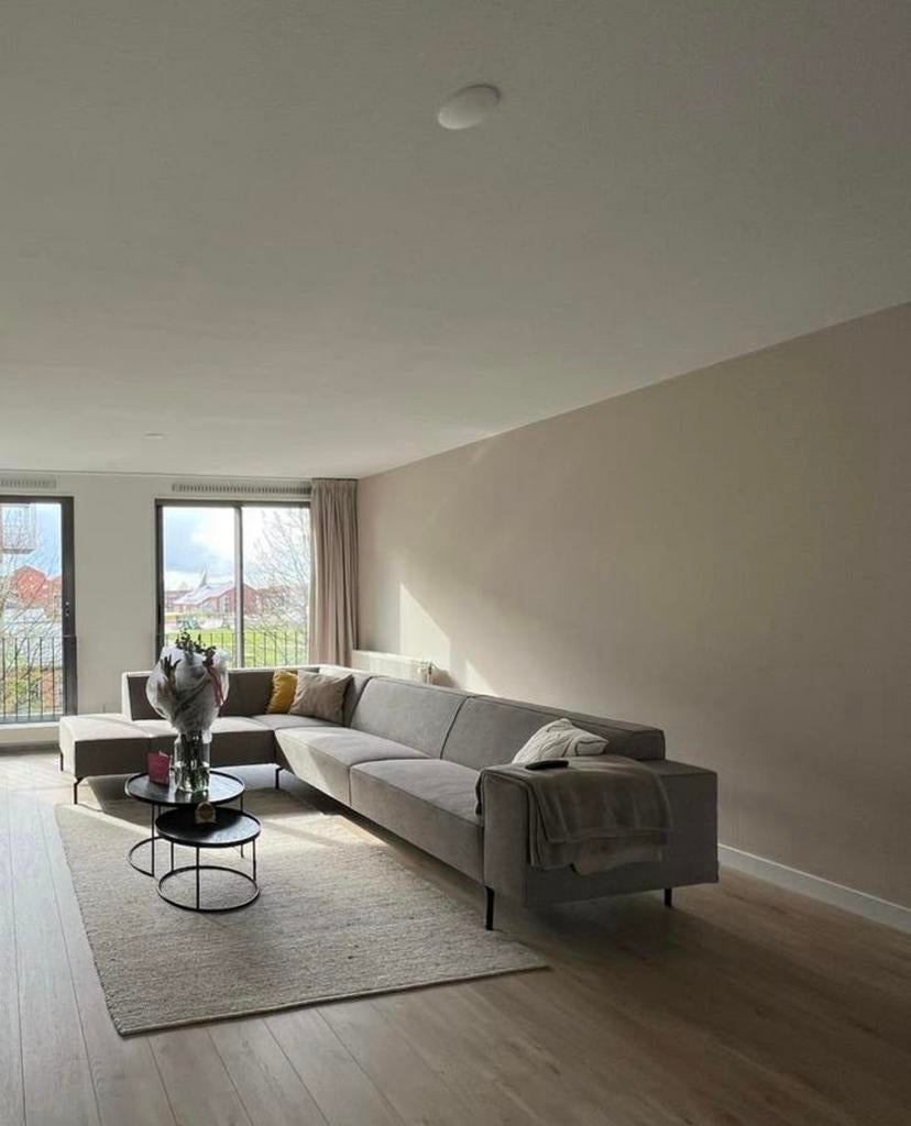 Hoekbank taupe bySidde, Huis en Inrichting, Banken | Bankstellen, Ophalen, Gebruikt, Hoekbank, 300 cm of meer