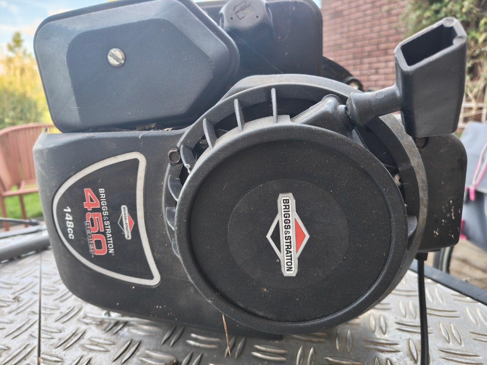 Grasmaaier motor met snijblad, Ophalen of Verzenden, Gebruikt, Briggs & Stratton