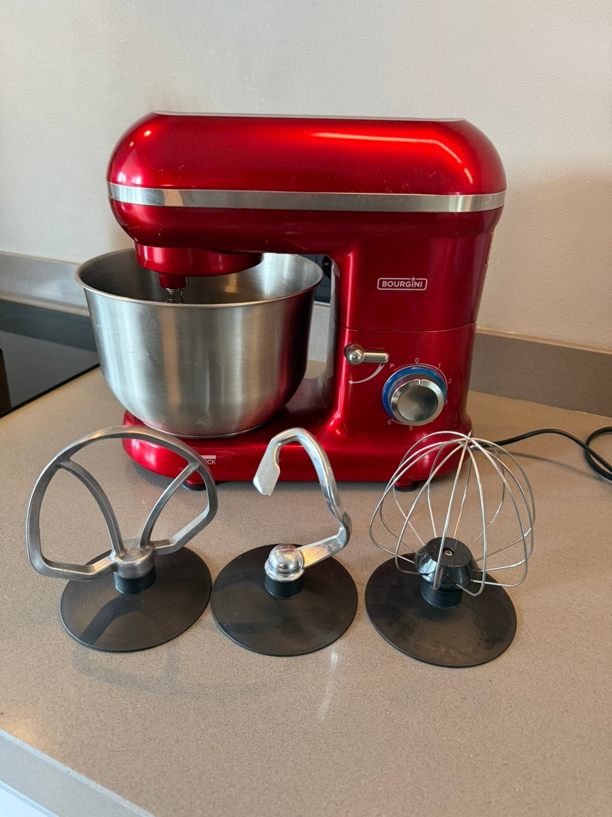 Keukenmachine mixer Bougini, 4 liter of meer, Ophalen, Zo goed als nieuw, 3 snelheden of meer
