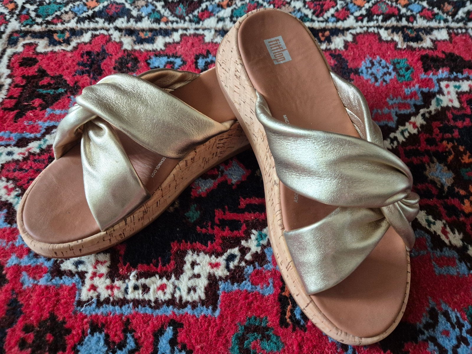 Gouden Fitflop slippers maat 39, Overige kleuren, Fitflop, Gedragen, Ophalen