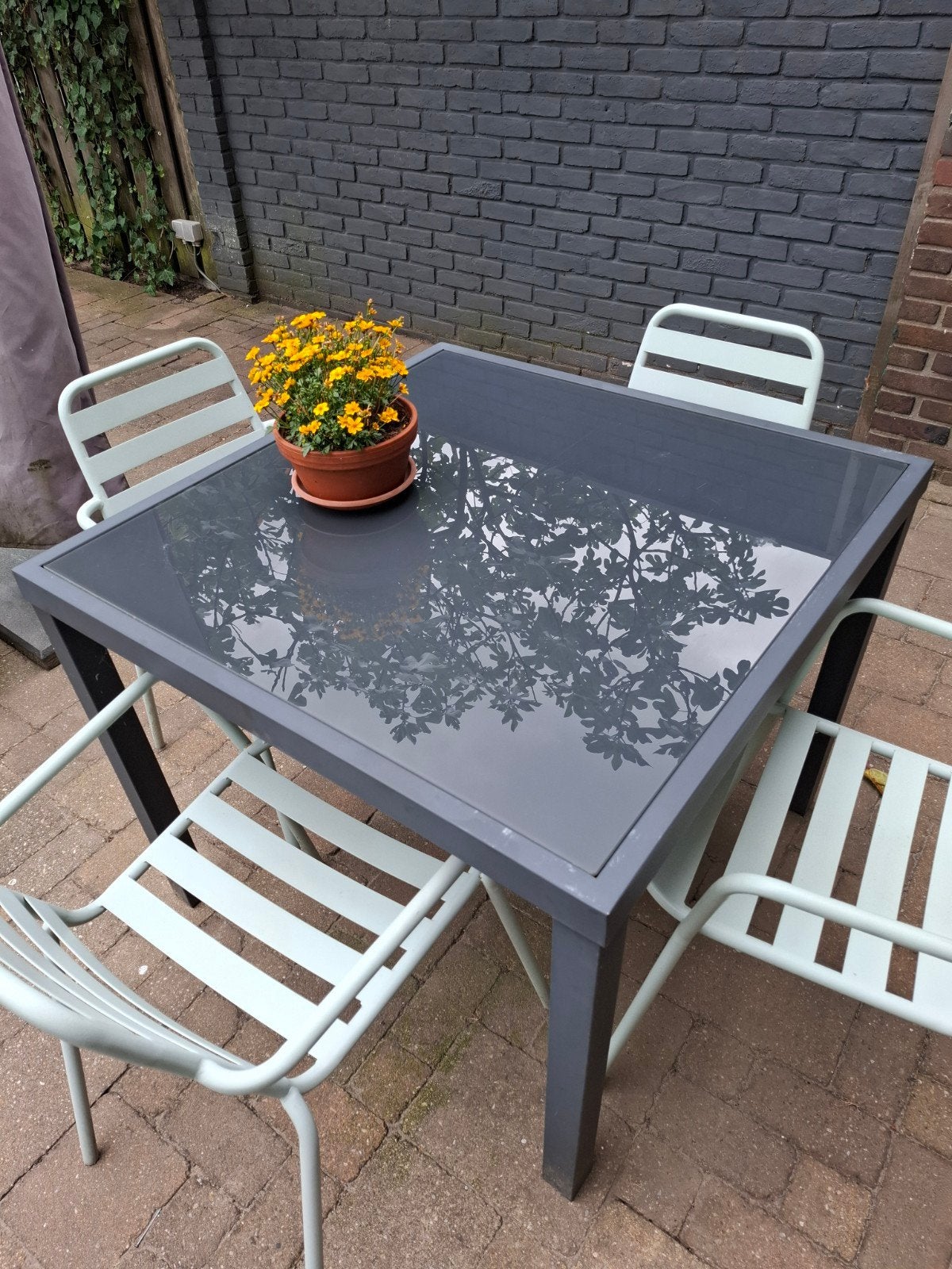 Tuintafel, Ophalen, Gebruikt, Aluminium