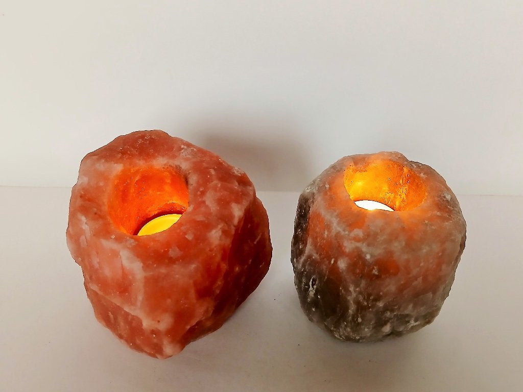 2 Sfeerlichten Himalaya Zoutsteen, Ophalen of Verzenden
