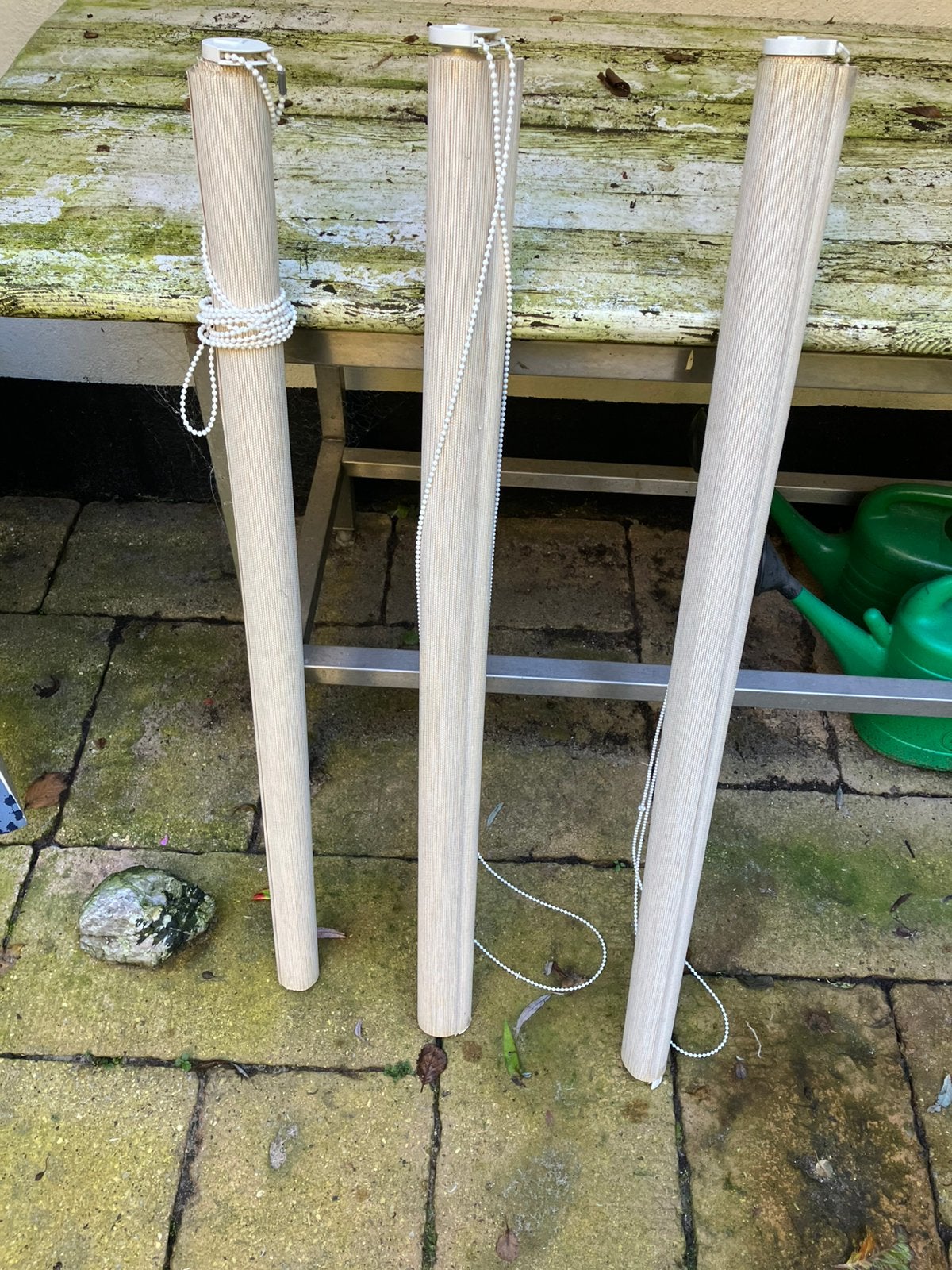 Rolgordijnen, Ophalen, Gebruikt, 155 cm, Bamboe