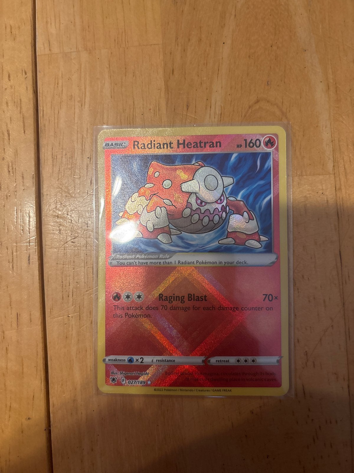 Radiant Heatran (027/189), Verzenden, Zo goed als nieuw, Losse kaart, Foil