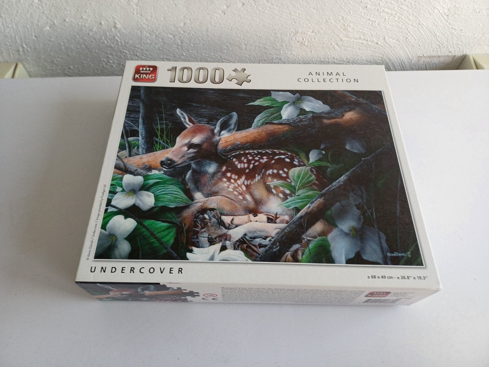 King Legpuzzel 1000 stukjes - Onderduikend Hertje, Ophalen of Verzenden, 500 t/m 1500 stukjes, Gebruikt, Legpuzzel