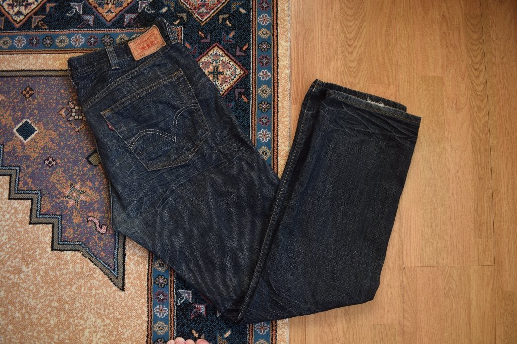 Levis Original 501 Vintage 90s Blauw Jeans Straight Leg Butt, W36 - W38 (confectie 52/54), Blauw, Ophalen of Verzenden, Gedragen