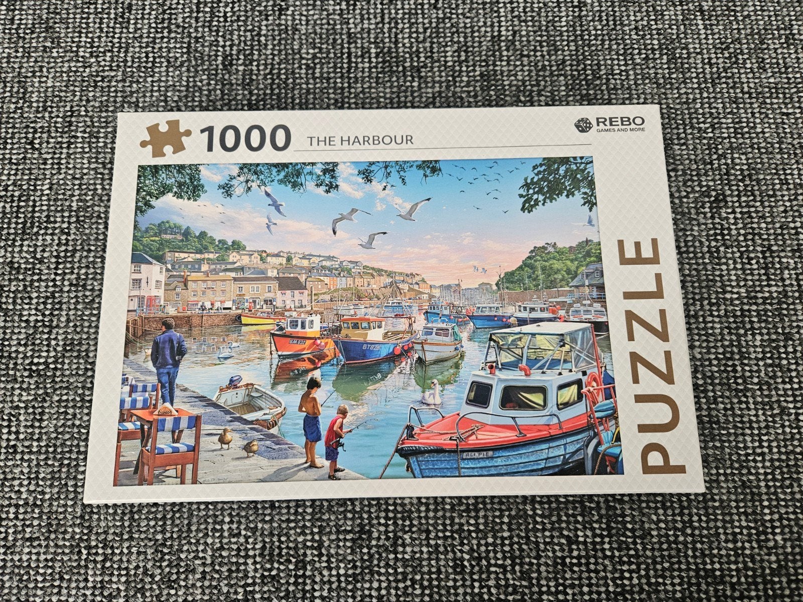 REBO Legpuzzel 1000 stukjes - The Harbour, Ophalen of Verzenden, 500 t/m 1500 stukjes, Zo goed als nieuw, Legpuzzel